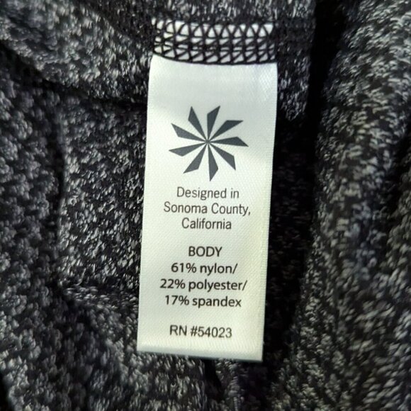 Athleta Athletic Leggings sz S Dynamic Black Gray White Print - Picture 4 of 7